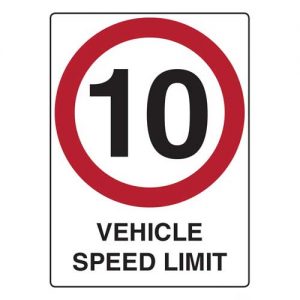 10km speed limit sign