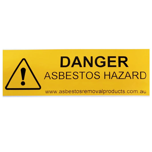 Asbestos hazard sticker