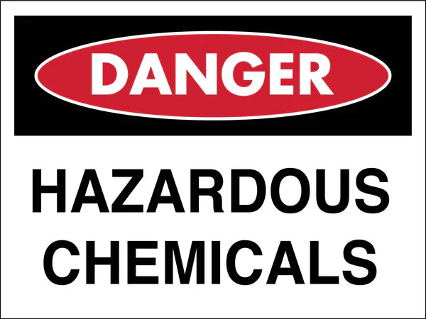 Danger chemicals sign