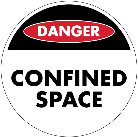 Confined space sticker