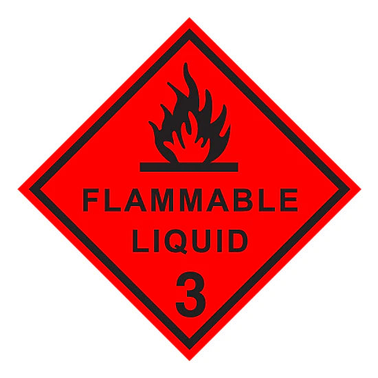 Flammable liquid 3 sticker