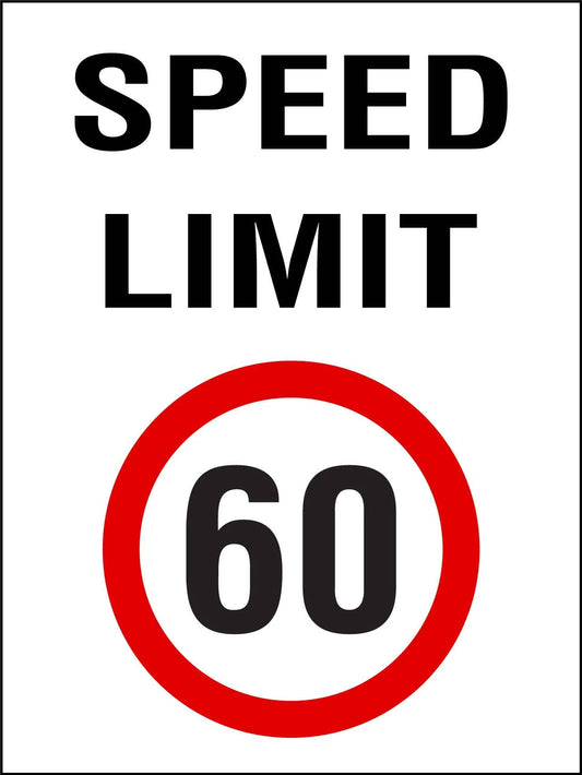 60km speed limit sign