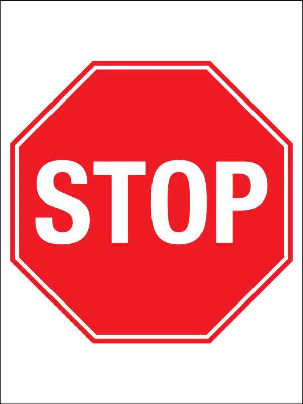 Stop sign - regulatory - 600x600mm